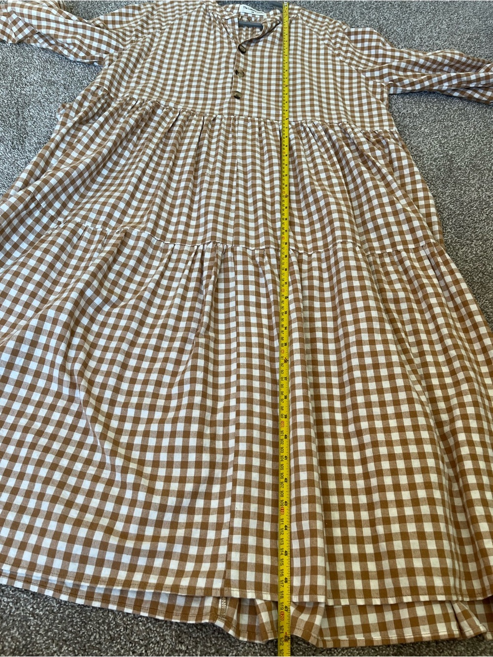 The Lullaby Club Maxi Avalon smock dress caramel gingham - Picture 5 of 6
